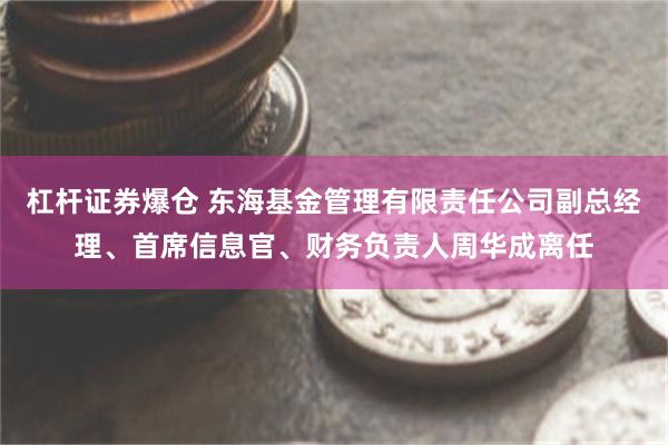 杠杆证券爆仓 东海基金管理有限责任公司副总经理、首席信息官、财务负责人周华成离任