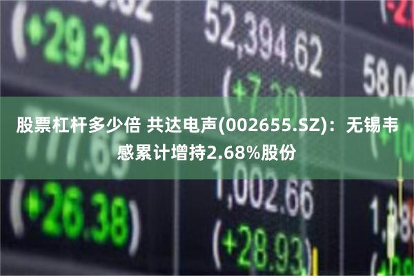 股票杠杆多少倍 共达电声(002655.SZ)：无锡韦感累计增持2.68%股份