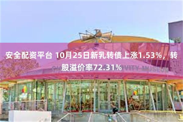 安全配资平台 10月25日新乳转债上涨1.53%，转股溢价率72.31%