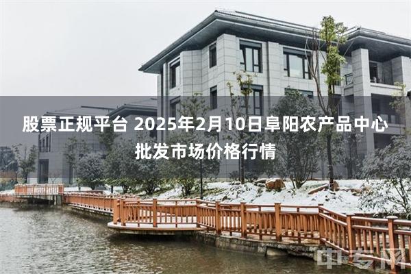 股票正规平台 2025年2月10日阜阳农产品中心批发市场价格行情